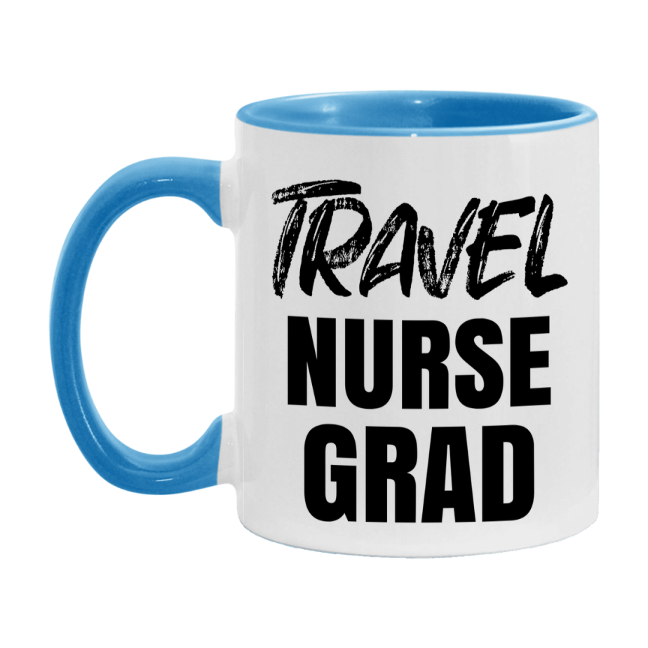 Travel Nurse Grad Coffee Mug - Ceramic Nursing Graduation Gift