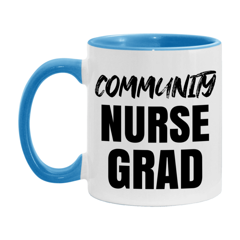Community Nurse Grad Coffee Mug - Ceramic Nursing Graduation Gift