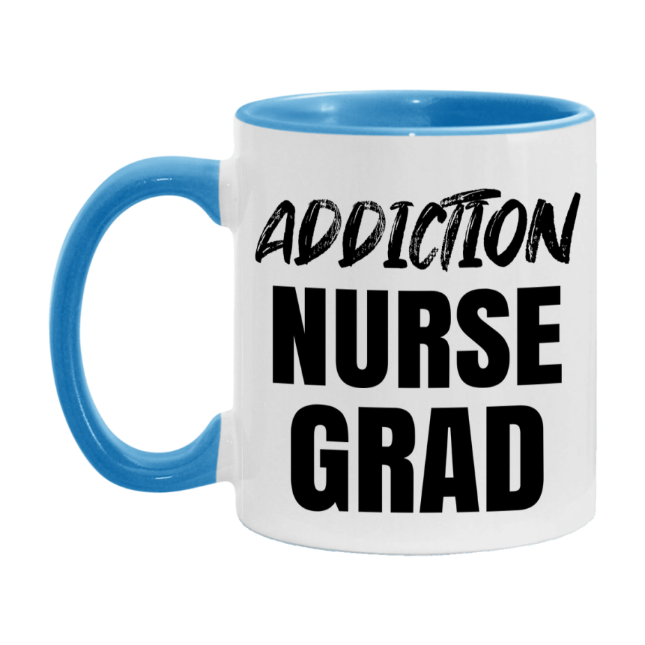 Addiction Nurse Grad Coffee Mug - Ceramic Nursing Graduation Gift