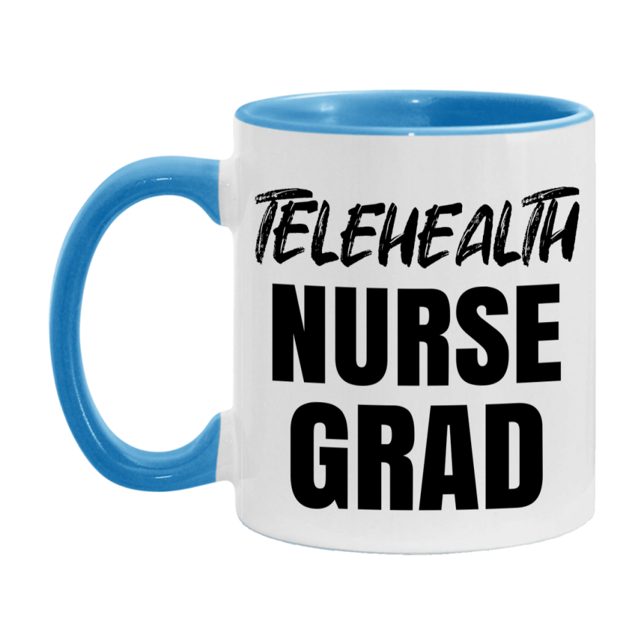 Telehealth Nurse Grad Coffee Mug - Ceramic Nursing Graduation Gift