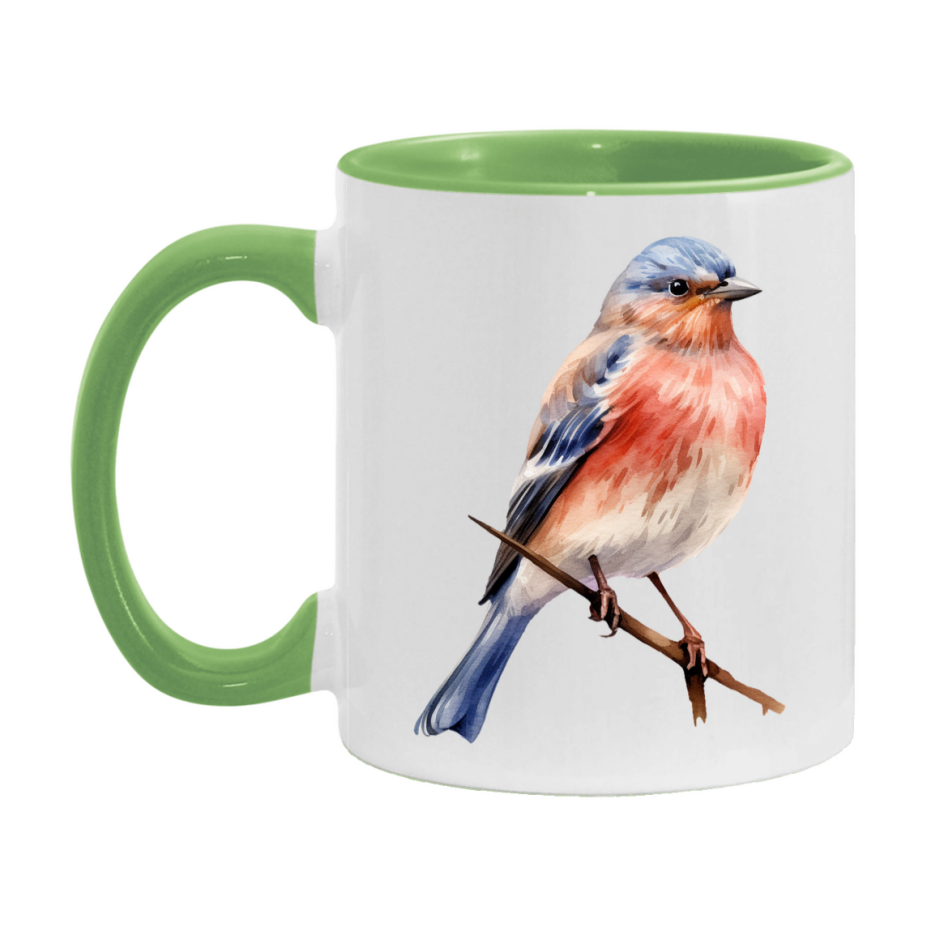 Bird Watching Mug, Linnet Song Bird Mug, 11oz or 15oz White Ceramic Coffee Mug Gift for Bird Watchers