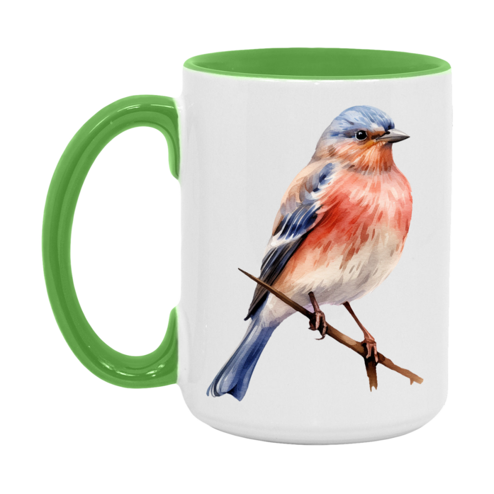 Bird Watching Mug, Linnet Song Bird Mug, 11oz or 15oz White Ceramic Coffee Mug Gift for Bird Watchers
