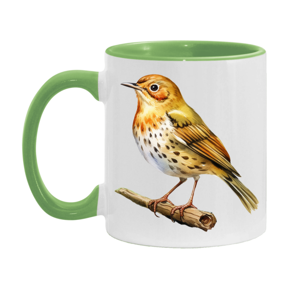 Bird Watching Mug, Ovenbird Song Bird Mug, 11oz or 15oz White Ceramic Coffee Mug Gift for Bird Watchers