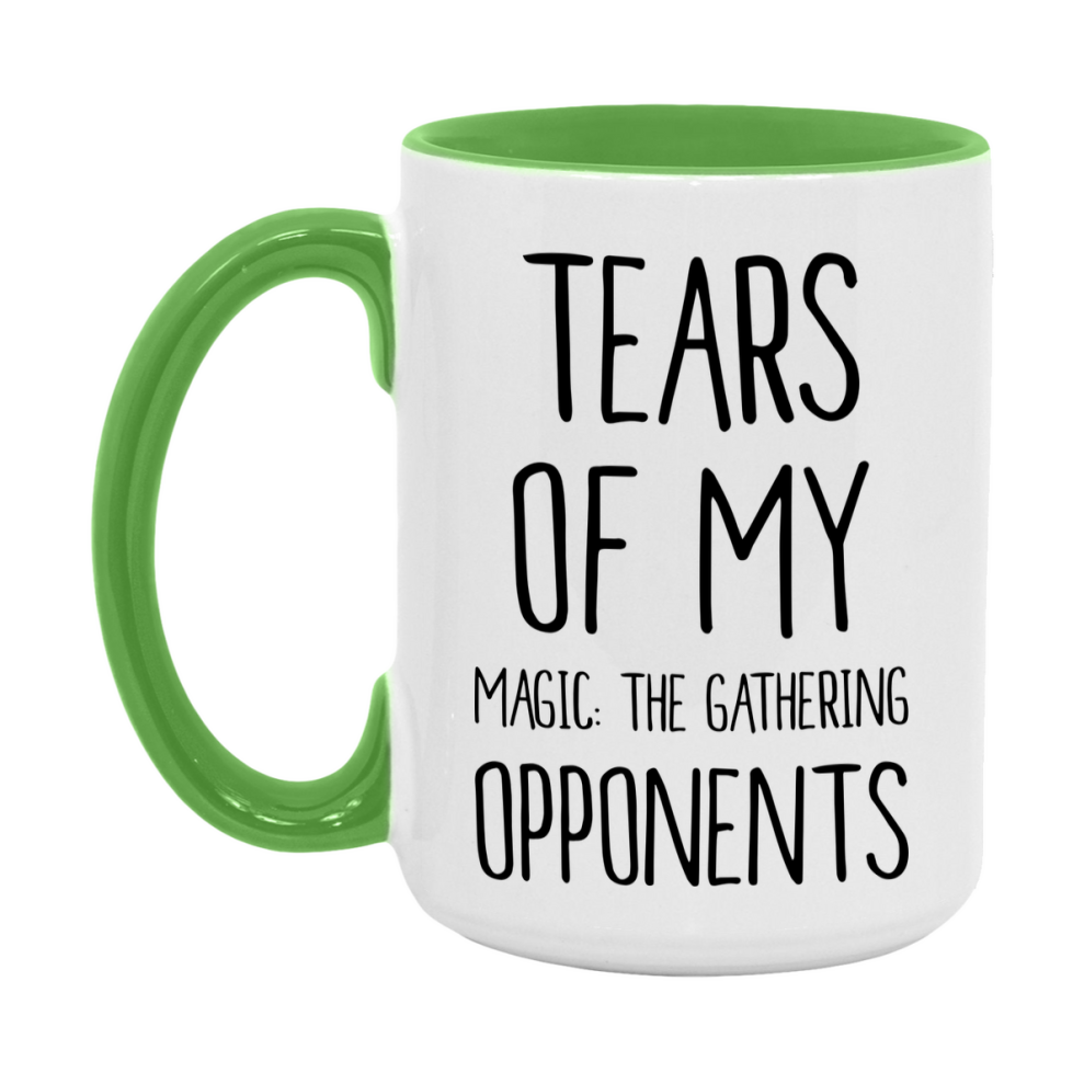 Funny Board Game Mug, Tears of My Magic: The Gathering Opponents, 11oz or 15oz Ceramic White Coffee Cup