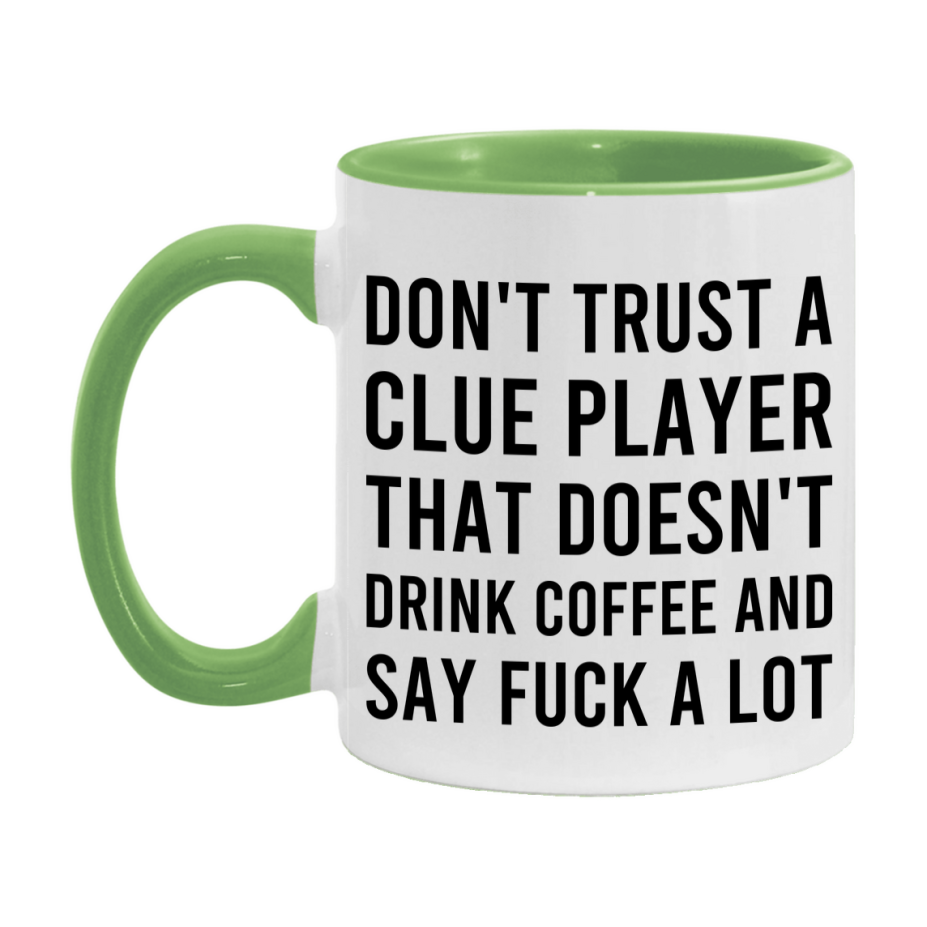 Board Game Gift, Funny Clue Player Mug, 11oz or 15oz White Ceramic Coffee Cup Novelty Gift