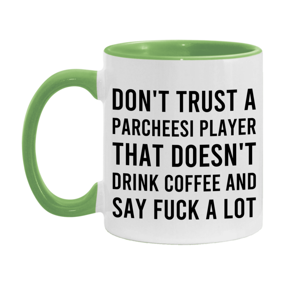 Board Game Gift, Funny Parcheesi Player Mug, 11oz or 15oz White Ceramic Coffee Cup Novelty Gift