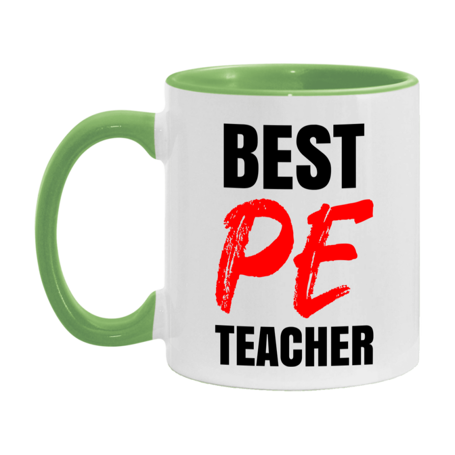 Teacher Superlative Mug, Best Pe Teacher Gift, 11oz or 15oz White Ceramic Coffee Cup for Pe Teacher