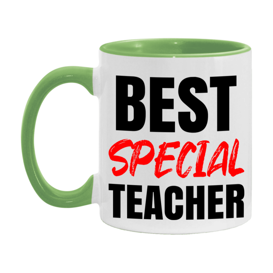Teacher Superlative Mug, Best Special Teacher Gift, 11oz or 15oz White Ceramic Coffee Cup for Special Teacher