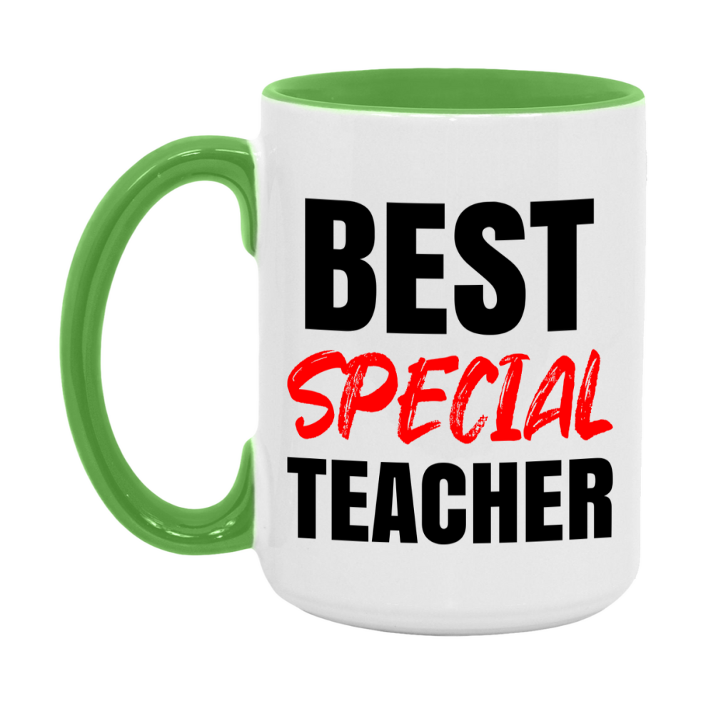 Teacher Superlative Mug, Best Special Teacher Gift, 11oz or 15oz White Ceramic Coffee Cup for Special Teacher