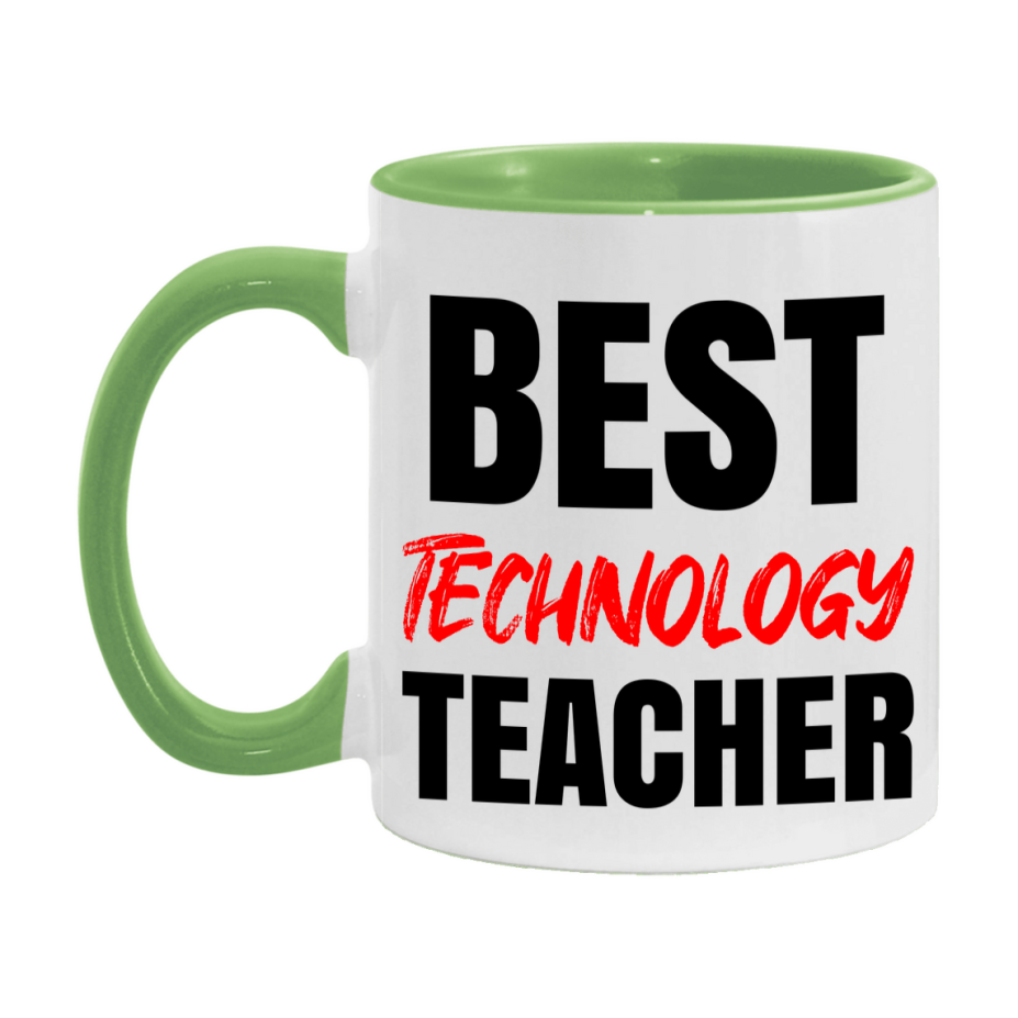 Teacher Superlative Mug, Best Technology Teacher Gift, 11oz or 15oz White Ceramic Coffee Cup for Technology Teacher