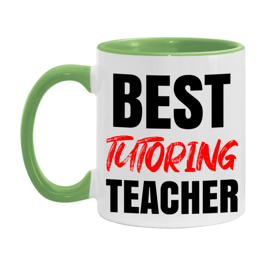 Teacher Superlative Mug, Best Tutoring Teacher Gift, 11oz or 15oz White Ceramic Coffee Cup for Tutoring Teacher