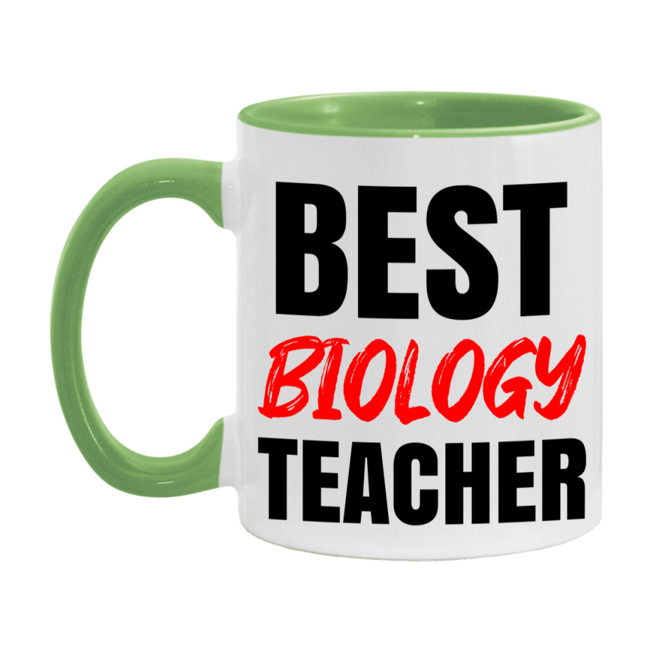 Teacher Superlative Mug, Best Biology Teacher Gift, 11oz or 15oz White Ceramic Coffee Cup for Biology Teacher