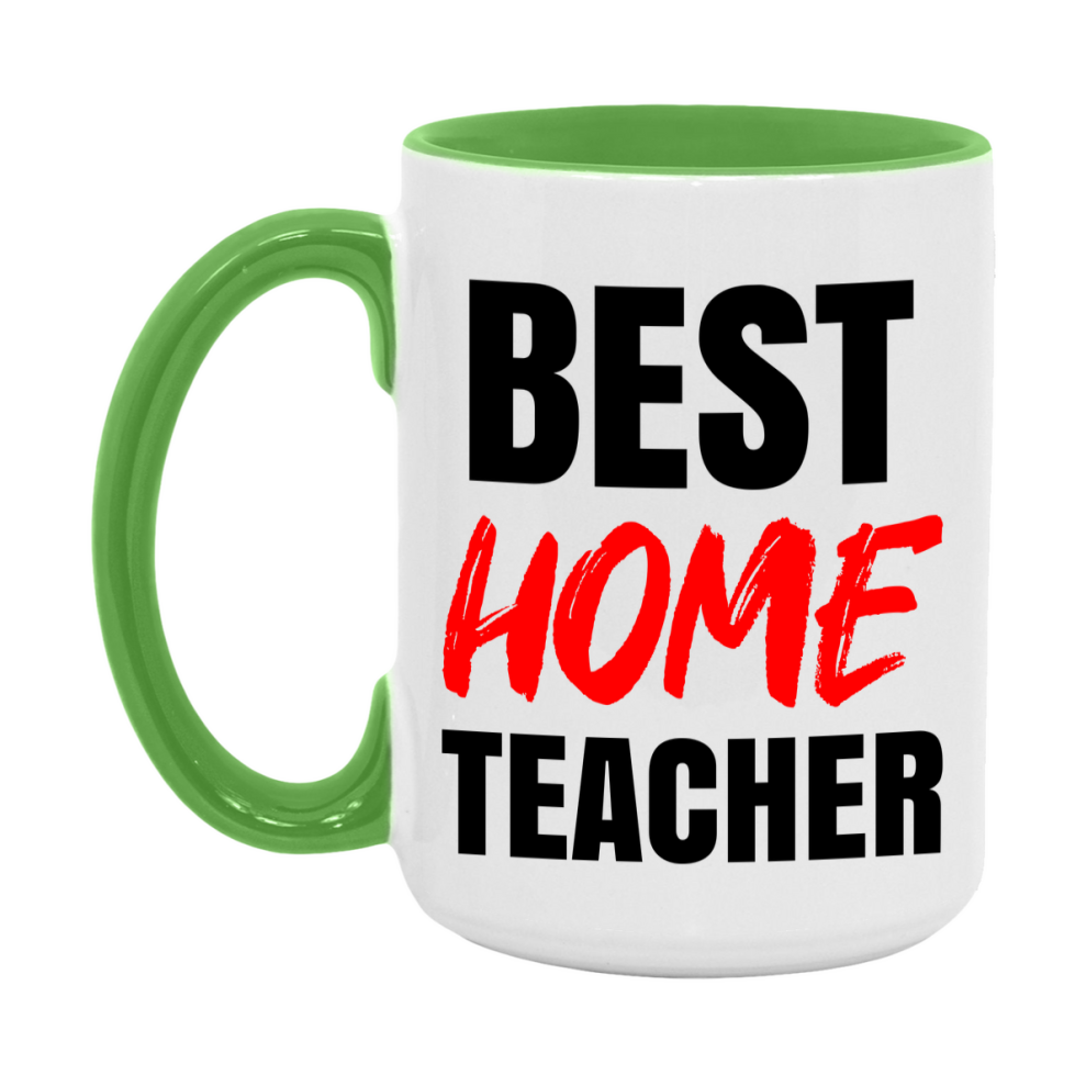 Teacher Superlative Mug, Best Home Teacher Gift, 11oz or 15oz White Ceramic Coffee Cup for Home Teacher