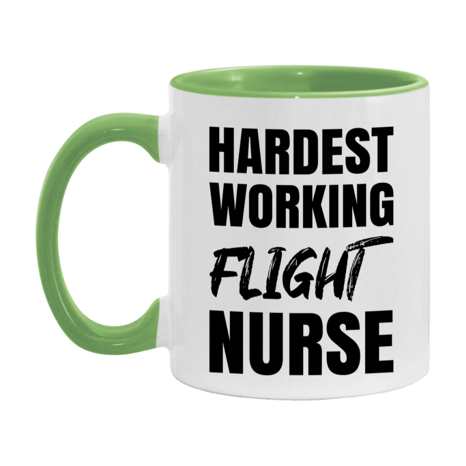 Nurse Superlative Mug, Hardest Working Flight Nurse Gift, 11oz or 15oz Ceramic Coffee Cup Gift