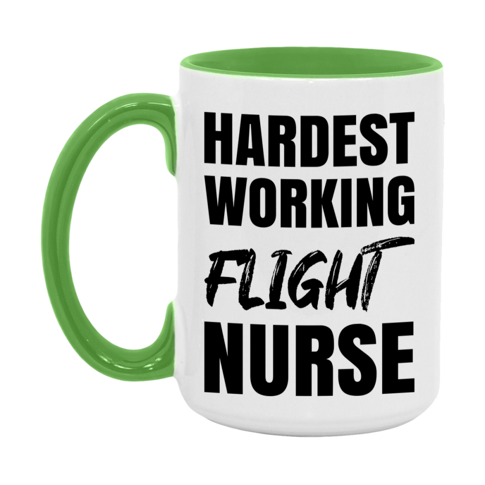 Nurse Superlative Mug, Hardest Working Flight Nurse Gift, 11oz or 15oz Ceramic Coffee Cup Gift