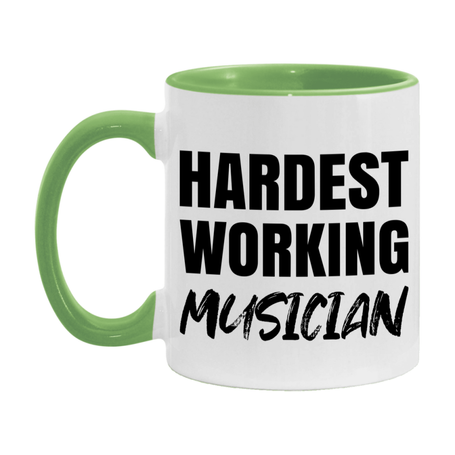 Musician Superlative Mug, Hardest Working Musician, 11oz or 15oz Ceramic Coffee Mug, Double-Sided Cup, Gift for Musician, Coworker Gift, Boss Gift