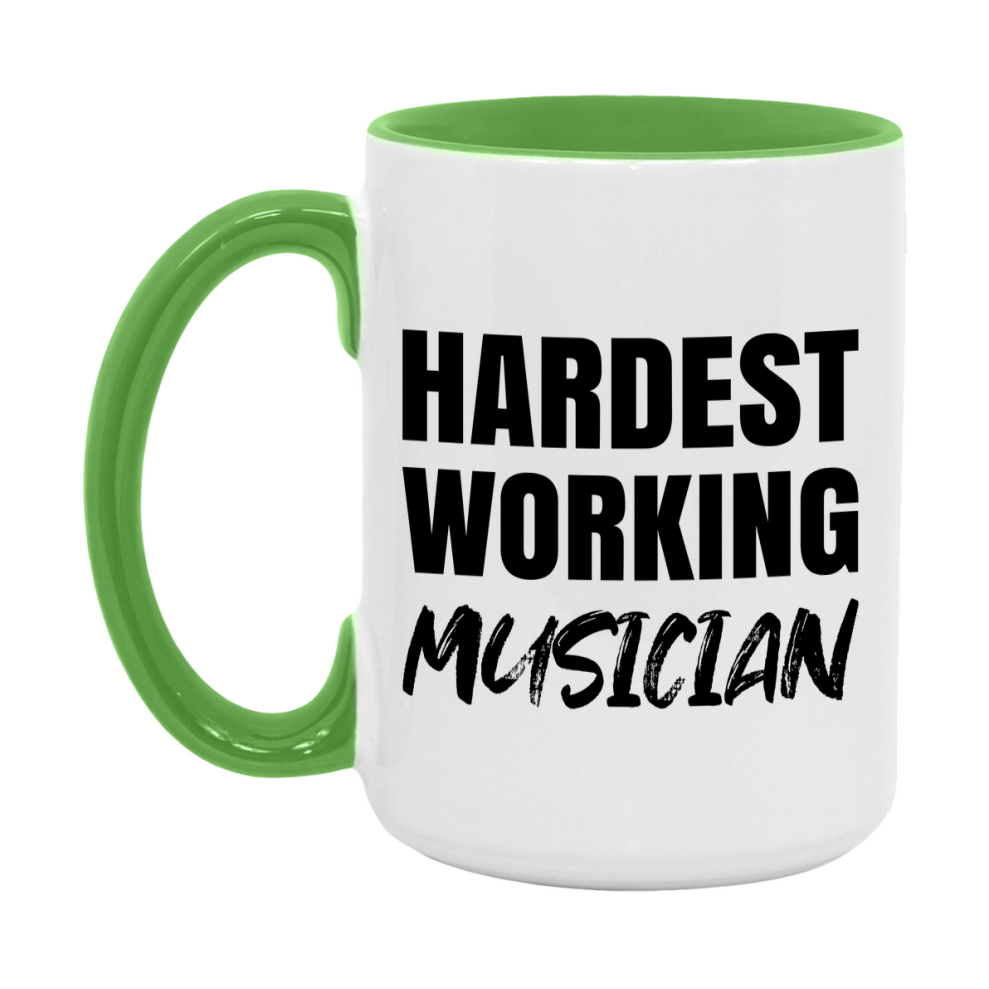 Musician Superlative Mug, Hardest Working Musician, 11oz or 15oz Ceramic Coffee Mug, Double-Sided Cup, Gift for Musician, Coworker Gift, Boss Gift
