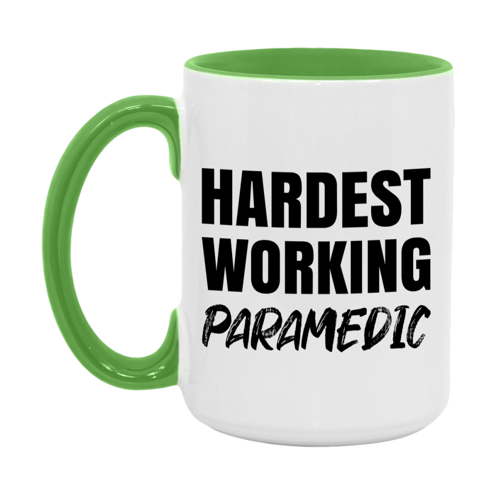 Paramedic Superlative Mug, Hardest Working Paramedic, 11oz or 15oz Ceramic Coffee Mug, Double-Sided Cup, Gift for Paramedic, Coworker Gift, Boss Gift