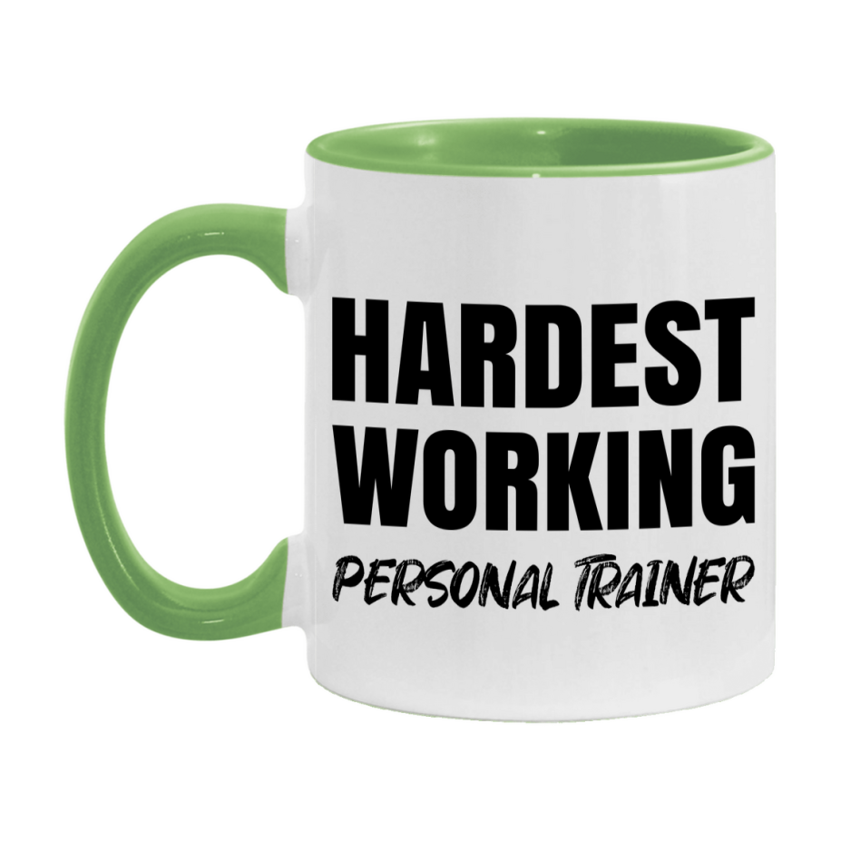 Personal Trainer Superlative Mug, Hardest Working Personal Trainer, 11oz or 15oz Ceramic Coffee Mug, Double-Sided Cup, Gift for Personal Trainer, Coworker Gift, Boss Gift