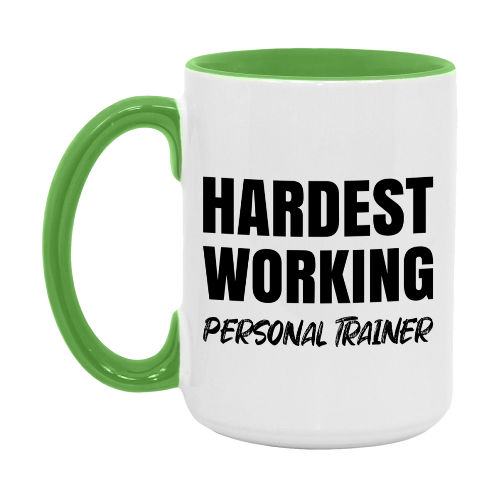 Personal Trainer Superlative Mug, Hardest Working Personal Trainer, 11oz or 15oz Ceramic Coffee Mug, Double-Sided Cup, Gift for Personal Trainer, Coworker Gift, Boss Gift