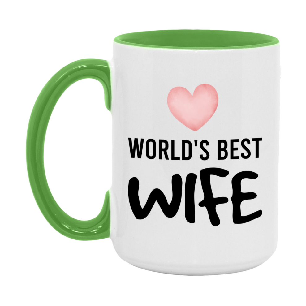 World's Best Wife Mug, Wife Superlative Coffee Mug, 11oz or 15oz Ceramic Cup, Gift for Wife
