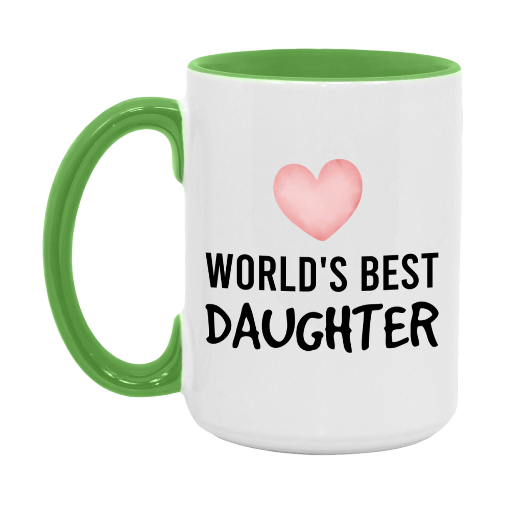 World's Best Daughter Mug, Daughter Superlative Coffee Mug, 11oz or 15oz Ceramic Cup, Gift for Daughter