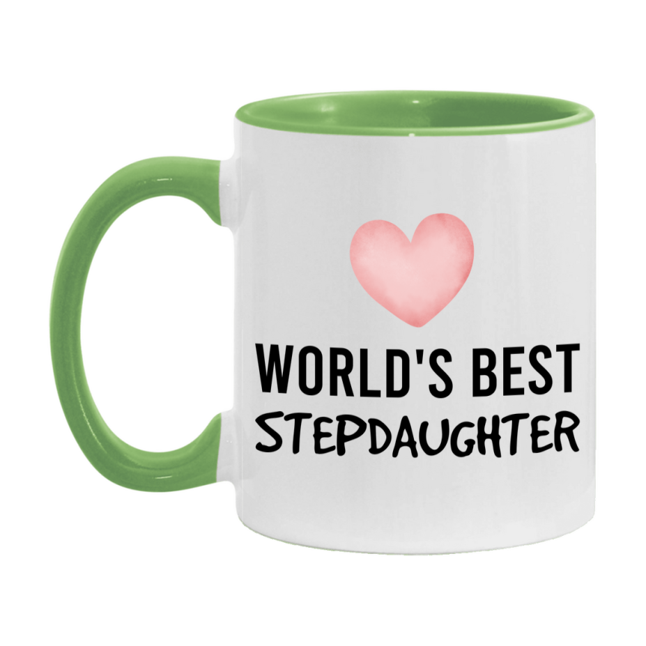 World's Best Stepdaughter Mug, Stepdaughter Superlative Coffee Mug, 11oz or 15oz Ceramic Cup, Gift for Stepdaughter