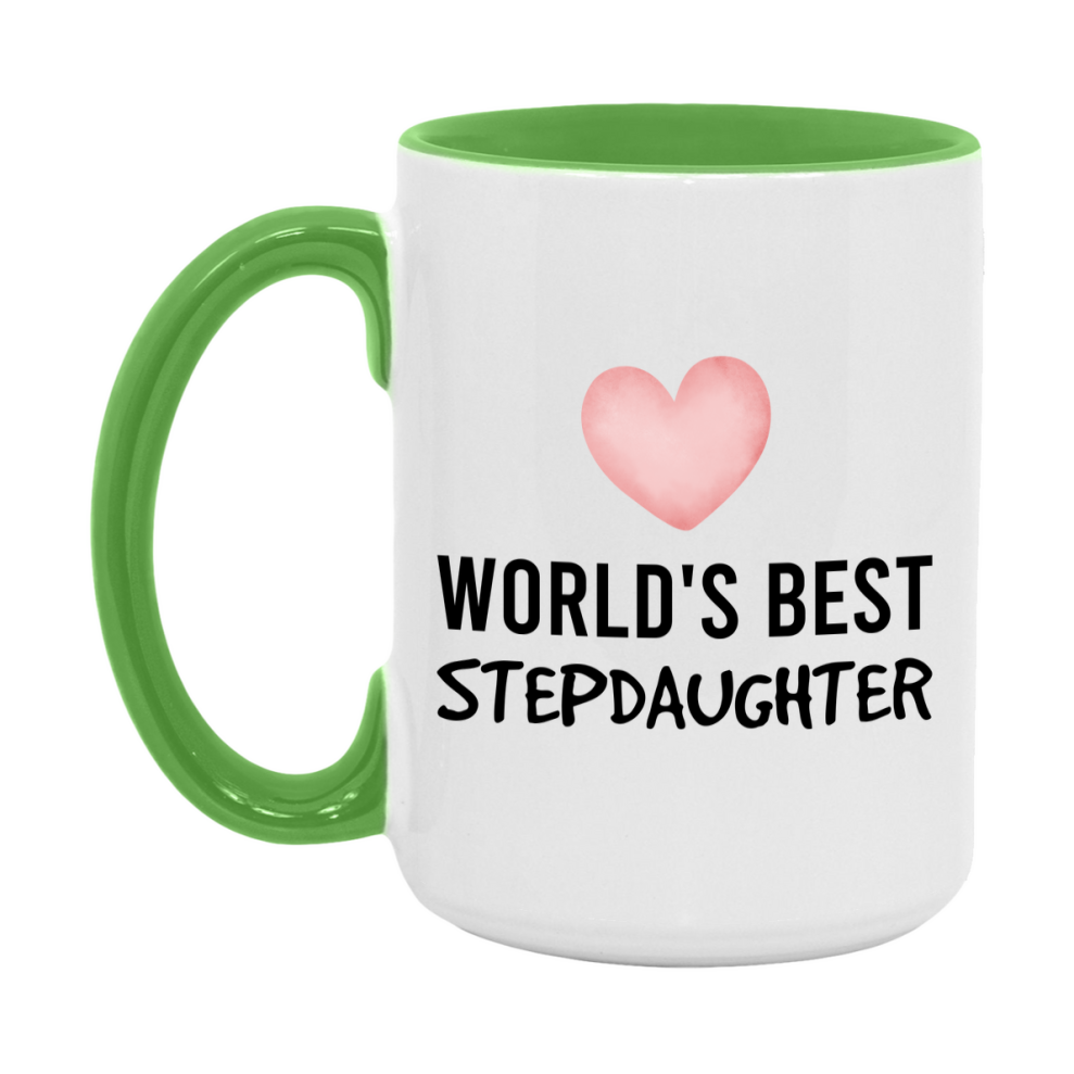 World's Best Stepdaughter Mug, Stepdaughter Superlative Coffee Mug, 11oz or 15oz Ceramic Cup, Gift for Stepdaughter