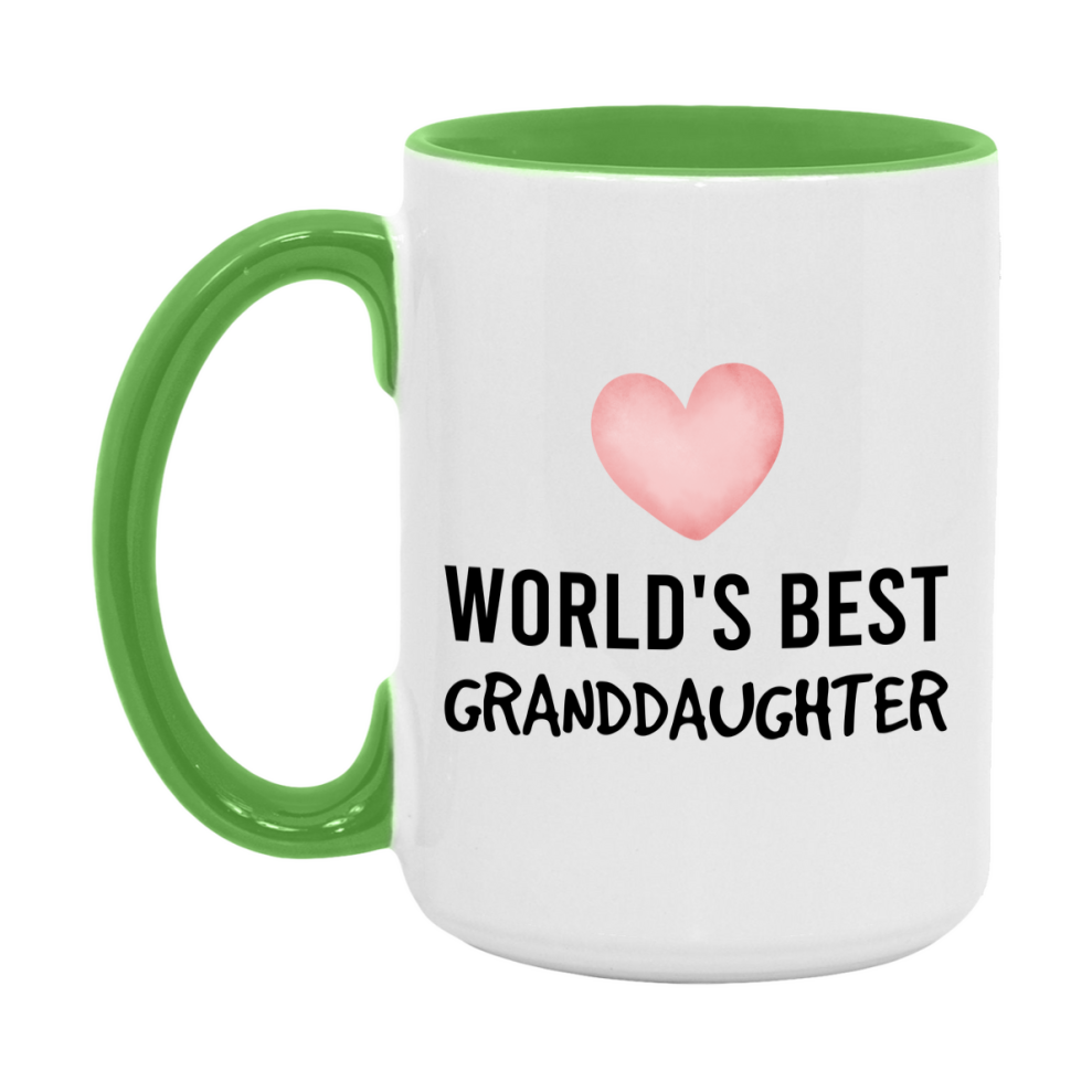 World's Best Granddaughter Mug, Granddaughter Superlative Coffee Mug, 11oz or 15oz Ceramic Cup, Gift for Granddaughter