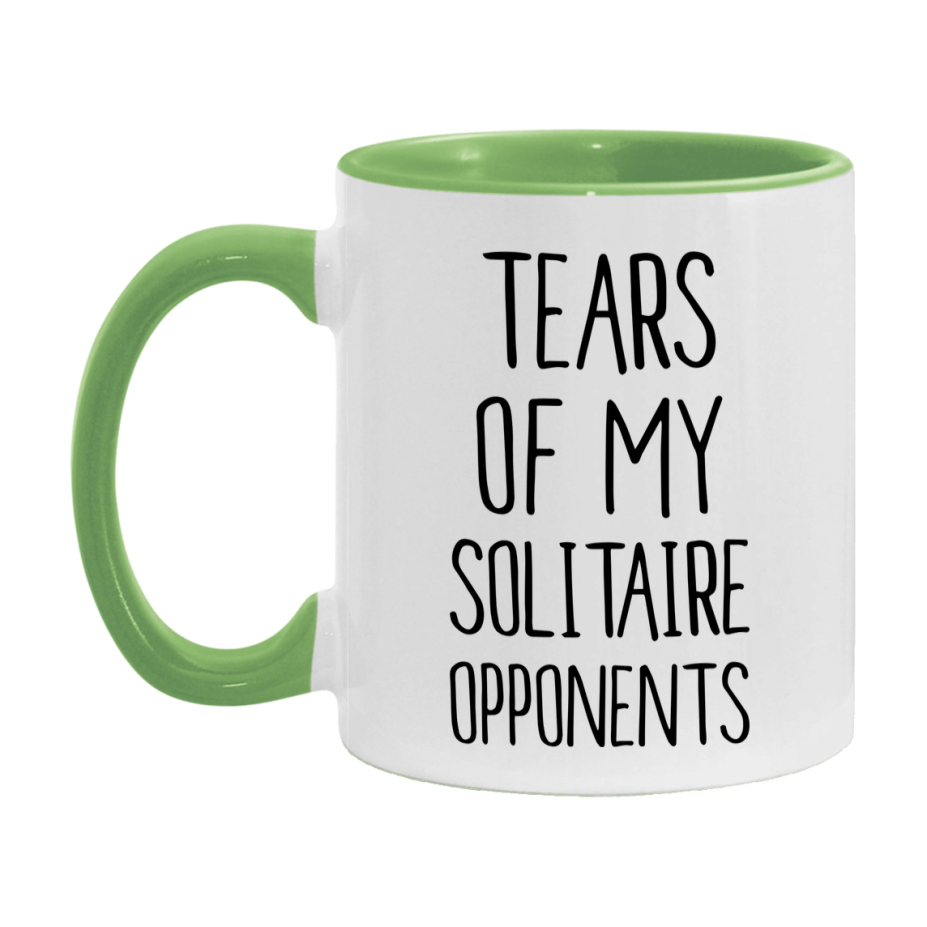 Funny Solitaire Mug – “Tears Of My Solitaire Opponents” – 11Oz Or 15Oz Coffee Cup