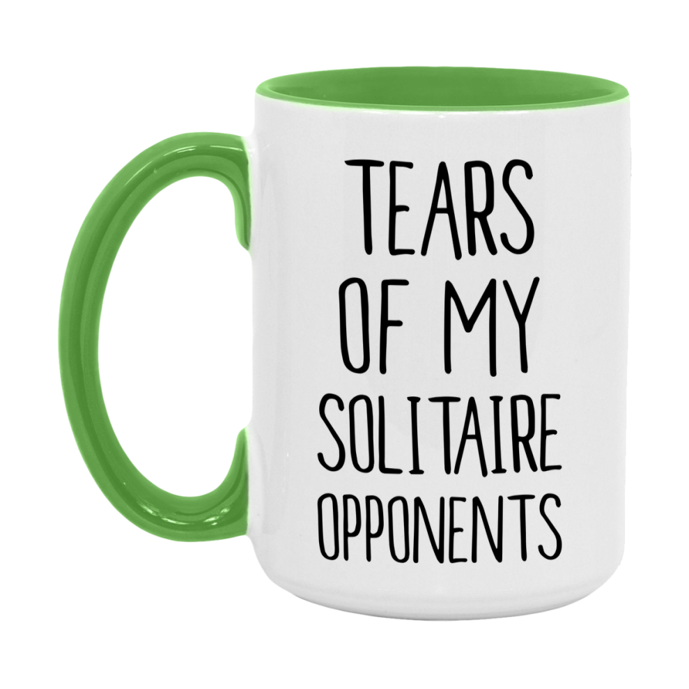 Funny Solitaire Mug – “Tears Of My Solitaire Opponents” – 11Oz Or 15Oz Coffee Cup