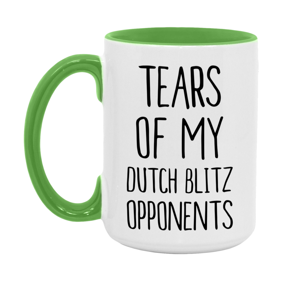 Funny Dutch Blitz Mug – “Tears Of My Dutch Blitz Opponents” – 11Oz Or 15Oz Coffee Cup