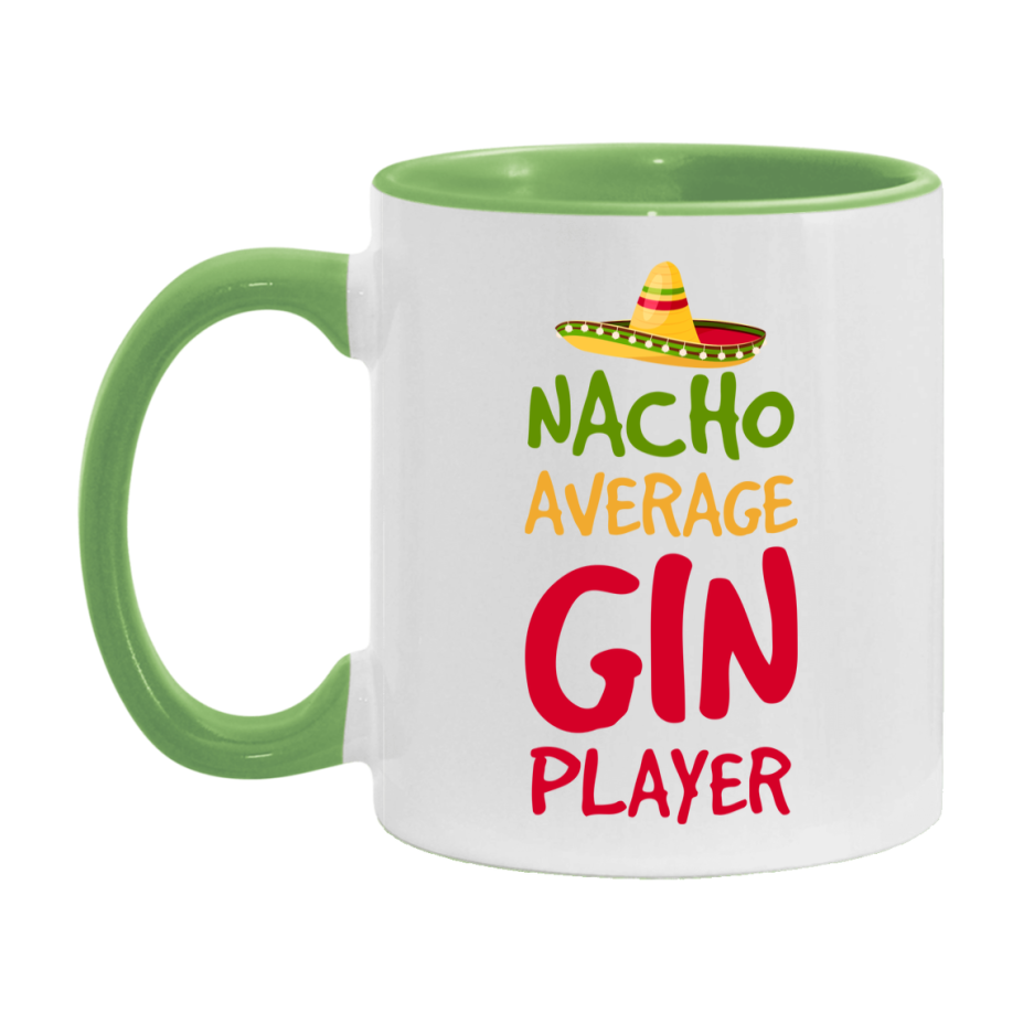 Funny Nacho Average Gin Player Mug – 11Oz Or 15Oz Ceramic Coffee Cup For Card Game Lovers