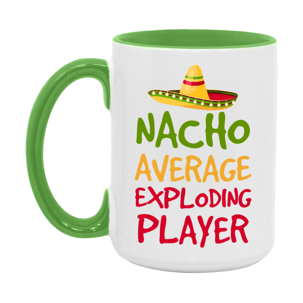 Funny Nacho Average Exploding Player Mug – 11Oz Or 15Oz Ceramic Coffee Cup For Card Game Lovers