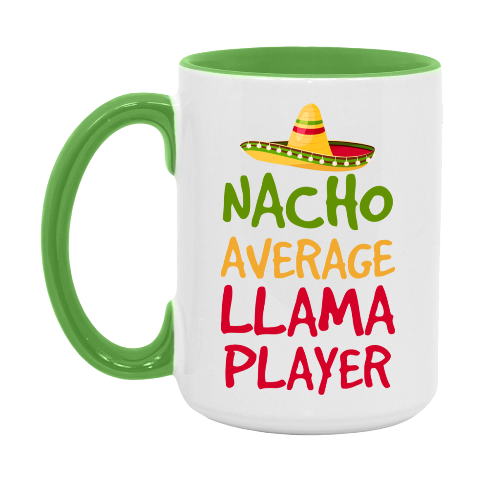 Funny Nacho Average Llama Player Mug – 11Oz Or 15Oz Ceramic Coffee Cup For Card Game Lovers