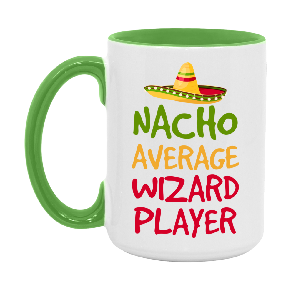 Funny Nacho Average Wizard Player Mug – 11Oz Or 15Oz Ceramic Coffee Cup For Card Game Lovers