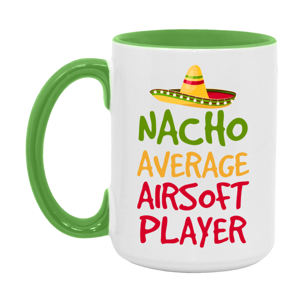 Funny Airsoft Player Coffee Mug - “Nacho Average Airsoft Player” - 11Oz/15Oz Ceramic Mug