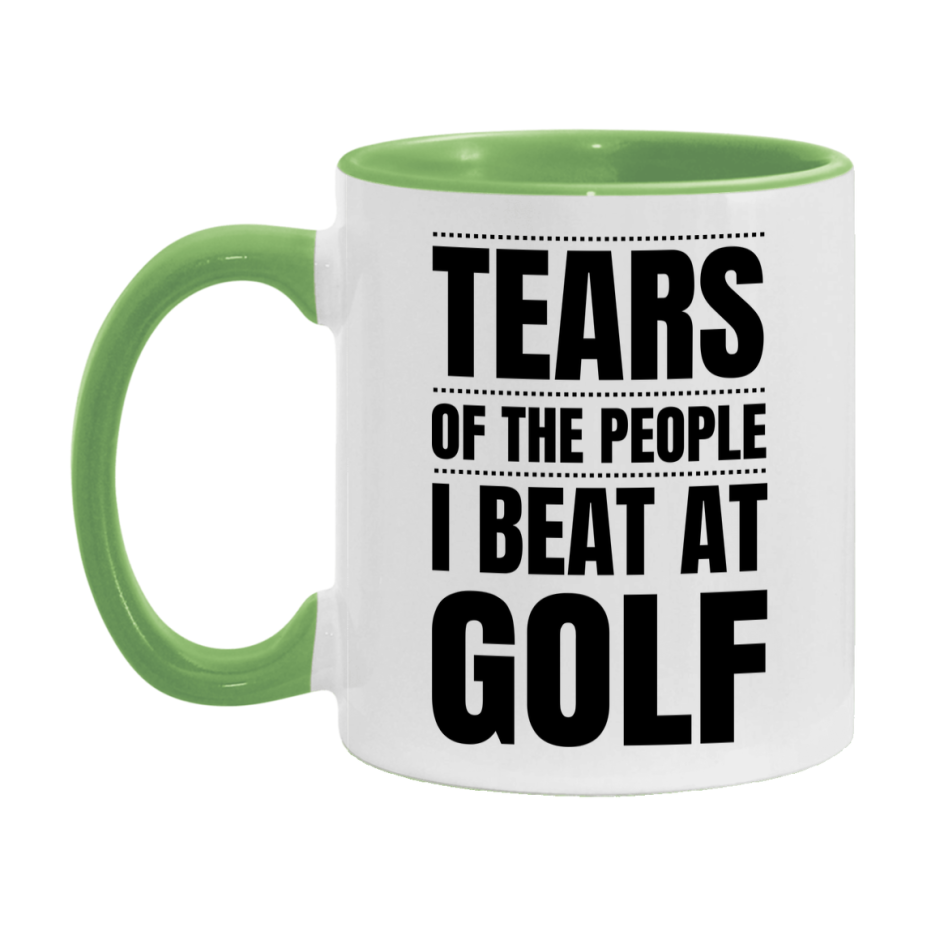 Funny Golf Mug - "Tears Of The People I Beat At Golf" - 11Oz Or 15Oz Ceramic Coffee Cup
