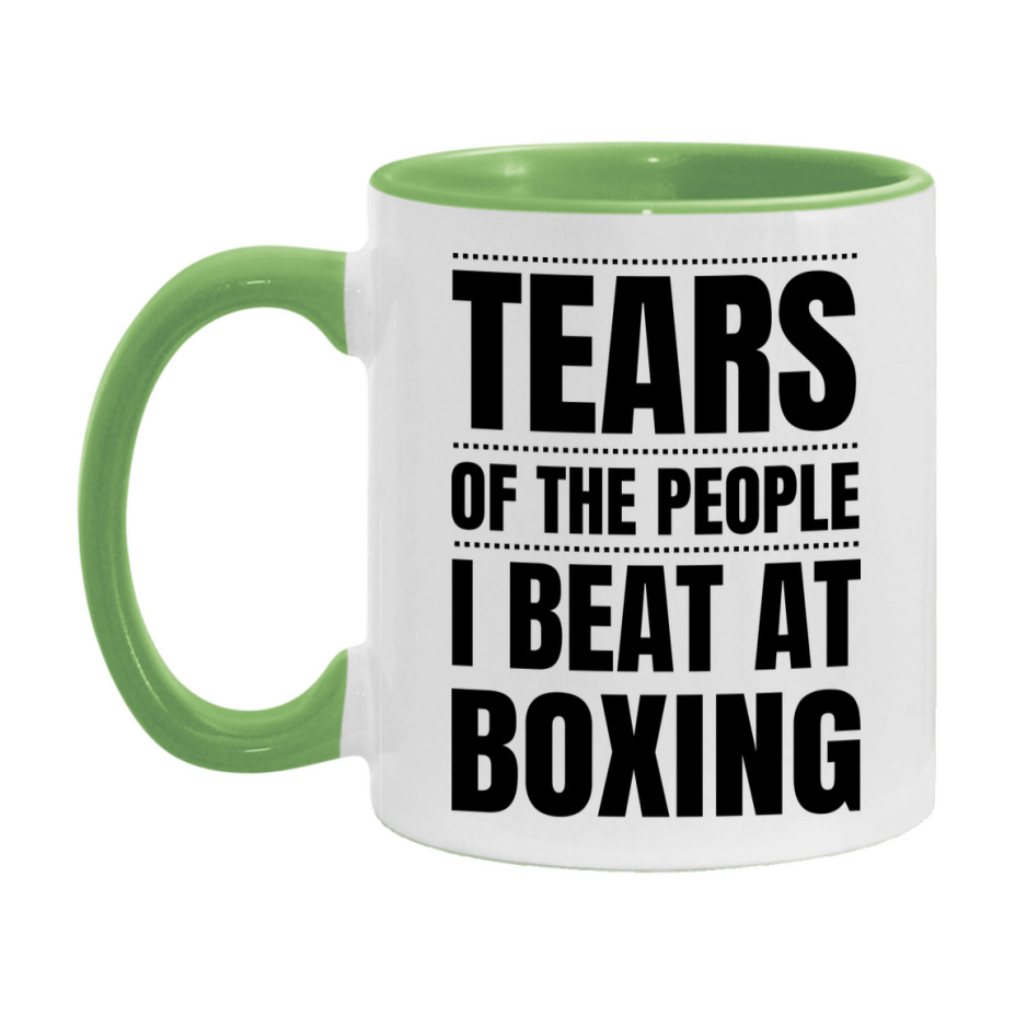 Funny Boxing Mug - "Tears Of The People I Beat At Boxing" - 11Oz Or 15Oz Ceramic Coffee Cup