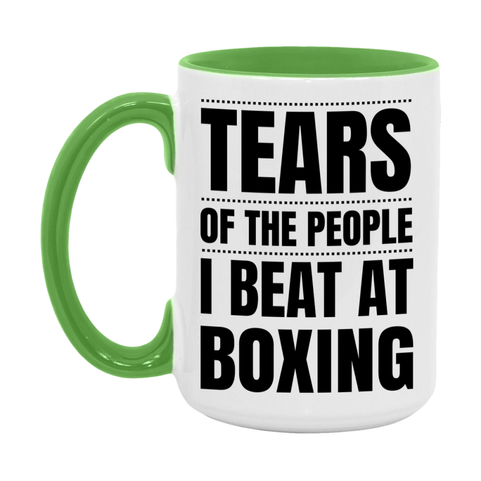 Funny Boxing Mug - "Tears Of The People I Beat At Boxing" - 11Oz Or 15Oz Ceramic Coffee Cup