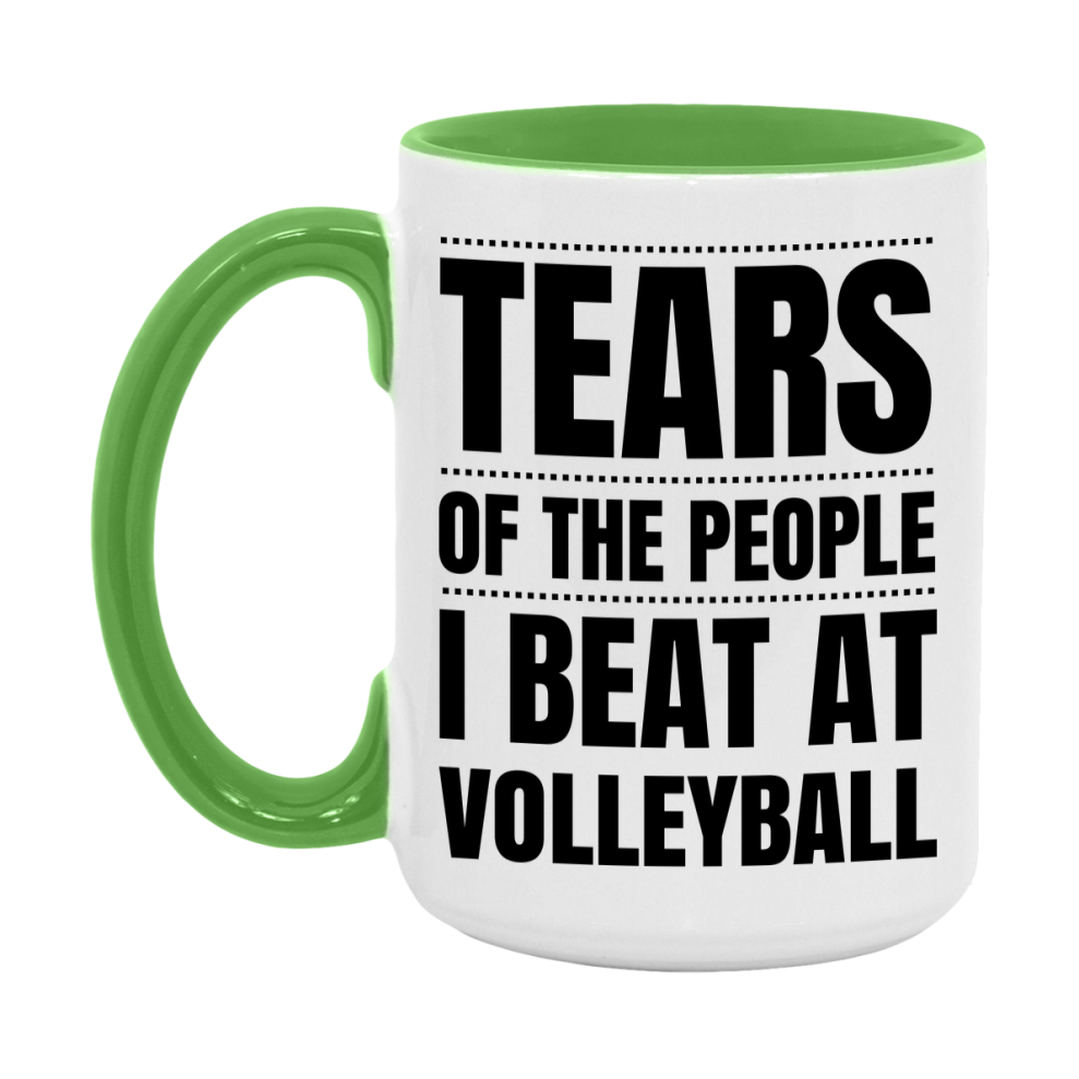 Funny Volleyball Mug - "Tears Of The People I Beat At Volleyball" - 11Oz Or 15Oz Ceramic Coffee Cup