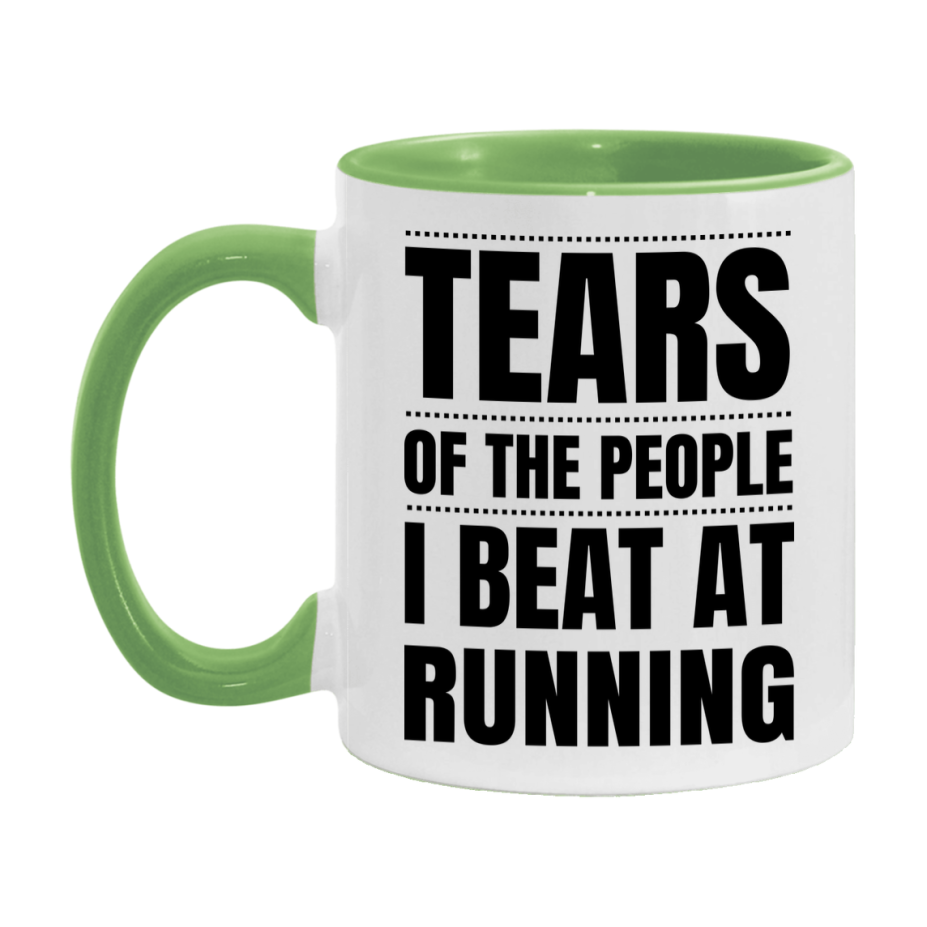 Funny Running Mug - "Tears Of The People I Beat At Running" - 11Oz Or 15Oz Ceramic Coffee Cup