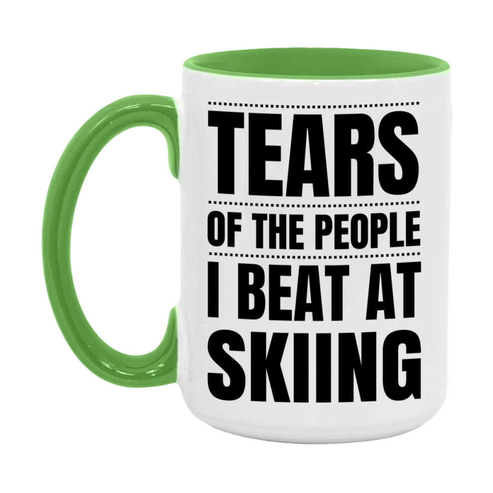 Funny Skiing Mug - "Tears Of The People I Beat At Skiing" - 11Oz Or 15Oz Ceramic Coffee Cup