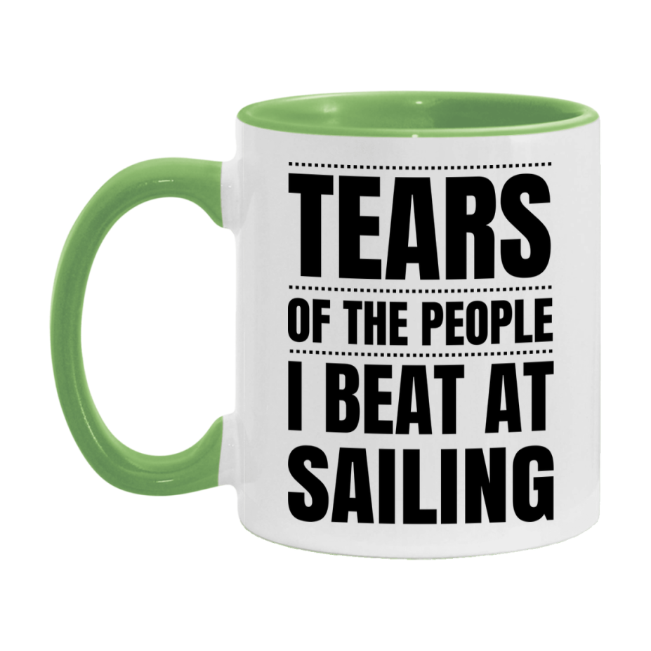 Funny Sailing Mug - "Tears Of The People I Beat At Sailing" - 11Oz Or 15Oz Ceramic Coffee Cup