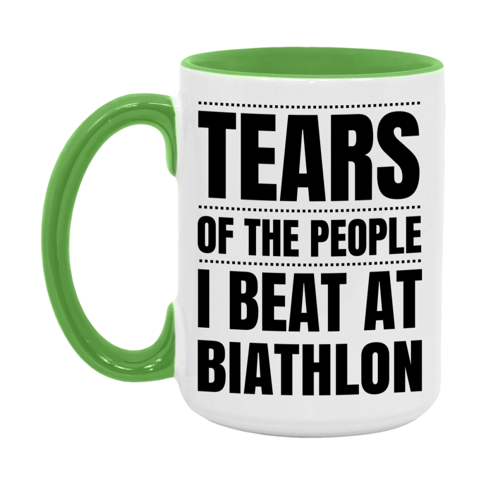 Funny Biathlon Mug - "Tears Of The People I Beat At Biathlon" - 11Oz Or 15Oz Ceramic Coffee Cup