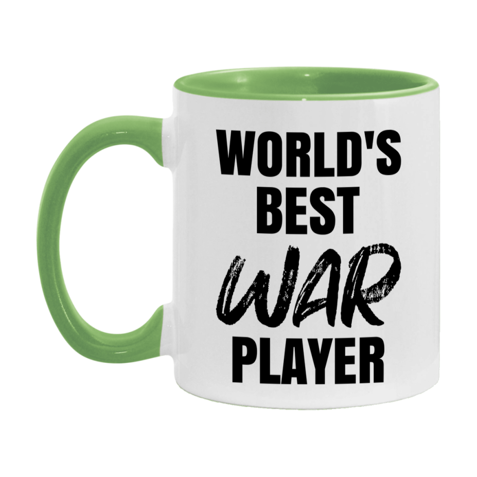World's Best War Player Mug, Funny Card Game Player Gift, 11Oz Or 15Oz White Ceramic Mug