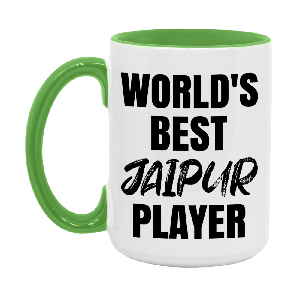 World's Best Jaipur Player Mug, Funny Card Game Player Gift, 11Oz Or 15Oz White Ceramic Mug