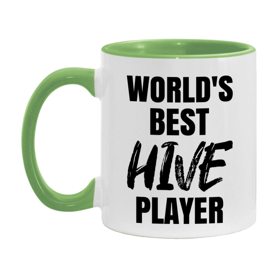 World's Best Hive Player Mug, Funny Card Game Player Gift, 11Oz Or 15Oz White Ceramic Mug