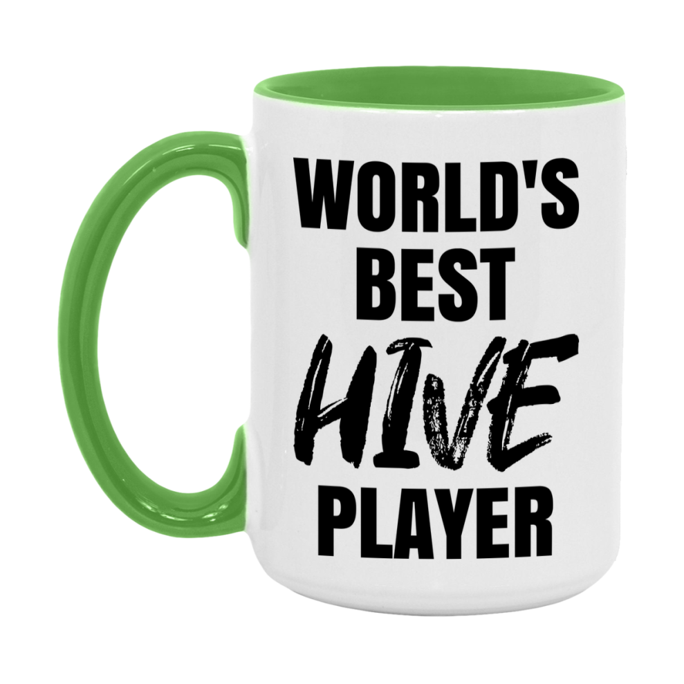 World's Best Hive Player Mug, Funny Card Game Player Gift, 11Oz Or 15Oz White Ceramic Mug