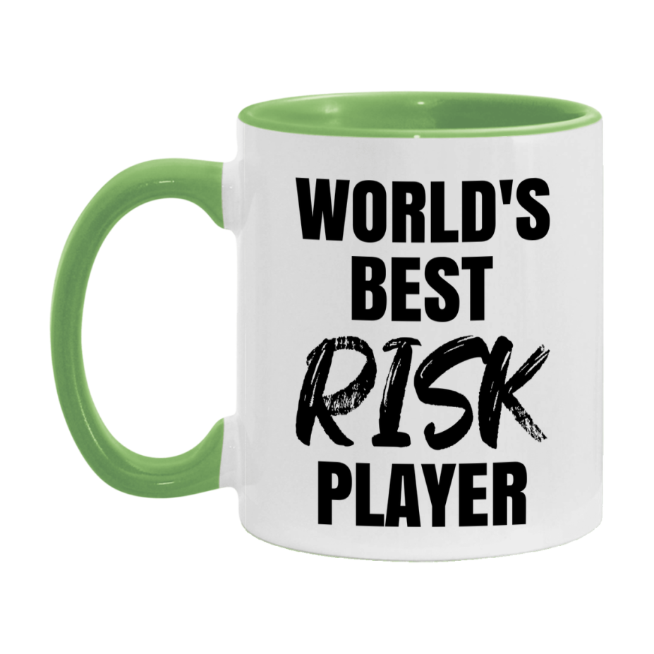 World's Best Risk Player Mug, Funny Game Board Gift, 11Oz Or 15Oz White Ceramic Mug